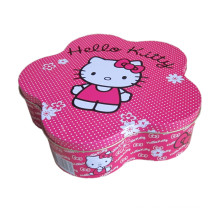 Flower Shape Cookie Tin Box Jewelry Tin Box